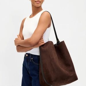 GAP Brown Vegan Suede Bucket Bag.